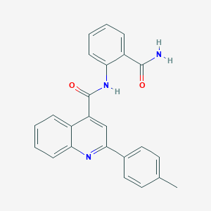 molecular formula C24H19N3O2 B335378 N-(2-carbamoylphenyl)-2-(4-methylphenyl)quinoline-4-carboxamide 