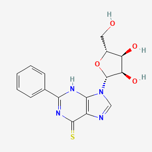 molecular formula C16H16N4O4S B3353784 2-Phenyl-9-beta-D-ribofuranosyl-3,9-dihydro-6H-purine-6-thione CAS No. 56489-66-8