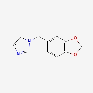 molecular formula C11H10N2O2 B3353819 1H-Imidazole, 1-(1,3-benzodioxol-5-ylmethyl)- CAS No. 56643-77-7