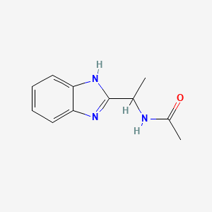 molecular formula C11H13N3O B3353865 N-[1-(1H-benzimidazol-2-yl)ethyl]acetamide CAS No. 568543-99-7