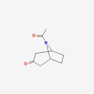 molecular formula C9H13NO2 B3353876 8-Azabicyclo[3.2.1]octan-3-one, 8-acetyl- CAS No. 56880-02-5