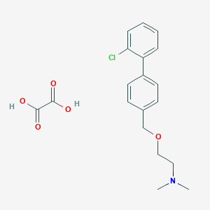 molecular formula C19H22ClNO5 B033539 Ethanamine, 2-((2'-chloro(1,1'-biphenyl)-4-yl)methoxy)-N,N-dimethyl-, ethanedioate (1:1) CAS No. 109523-88-8