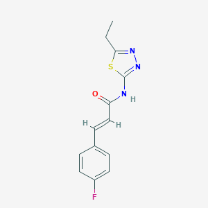 molecular formula C13H12FN3OS B335393 N-(5-ethyl-1,3,4-thiadiazol-2-yl)-3-(4-fluorophenyl)acrylamide 