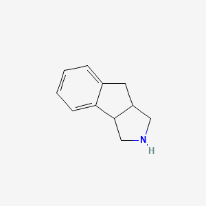 molecular formula C11H13N B3353937 1,2,3,3a,8,8a-Hexahydroindeno[1,2-c]pyrrole CAS No. 5695-32-9