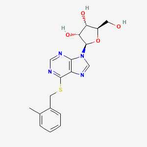 (2R,3S,4R,5R)-2-(hydroxymethyl)-5-[6-[(2-methylphenyl)methylsulfanyl]purin-9-yl]oxolane-3,4-diol