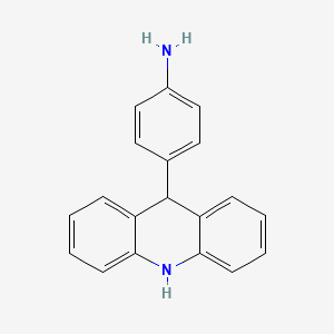 molecular formula C19H16N2 B3353966 Benzenamine, 4-(9,10-dihydro-9-acridinyl)- CAS No. 57041-50-6
