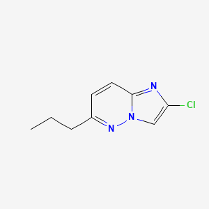 molecular formula C9H10ClN3 B3353967 2-Chloro-6-propylimidazo[1,2-b]pyridazine CAS No. 570416-05-6