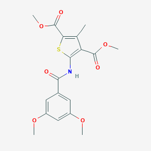 molecular formula C18H19NO7S B335399 Dimethyl 5-[(3,5-dimethoxybenzoyl)amino]-3-methyl-2,4-thiophenedicarboxylate 