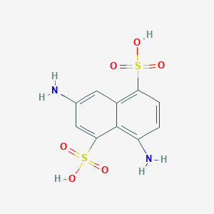 molecular formula C10H10N2O6S2 B033540 3,8-Diaminonaphthalene-1,5-disulphonic acid CAS No. 19659-81-5
