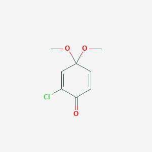 molecular formula C8H9ClO3 B3354019 2-Chloro-4,4-dimethoxycyclohexa-2,5-dien-1-one CAS No. 57197-15-6