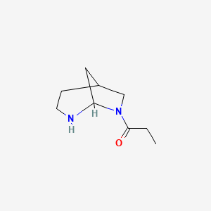 molecular formula C9H16N2O B3354038 8-丙酰基-3,8-二氮杂双环[3.2.1]辛烷 CAS No. 57269-63-3