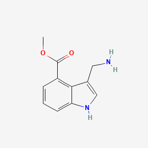 molecular formula C11H12N2O2 B3354045 methyl 3-(aminomethyl)-1H-indole-4-carboxylate CAS No. 57280-91-8