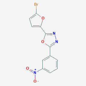 molecular formula C12H6BrN3O4 B335409 2-(5-Bromofuran-2-yl)-5-(3-nitrophenyl)-1,3,4-oxadiazole 