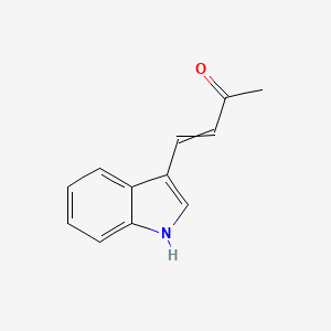 molecular formula C12H11NO B3354122 3-Buten-2-one, 4-(1H-indol-3-yl)-, (E)- CAS No. 57598-80-8