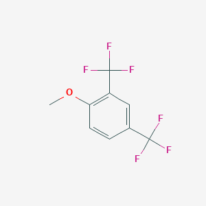 molecular formula C9H6F6O B3354128 1-Methoxy-2,4-bis(trifluoromethyl)benzene CAS No. 577-05-9