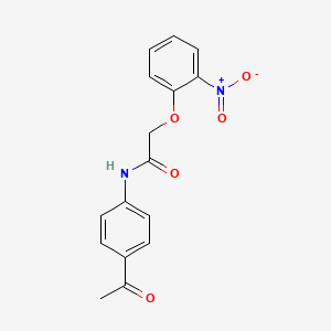 molecular formula C16H14N2O5 B3354134 N-(4-acetylphenyl)-2-(2-nitrophenoxy)acetamide CAS No. 5771-00-6