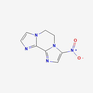 5H,6H-DIIMIDAZO(1,2-a;2',1'-c)PYRAZINE, 3-NITRO-