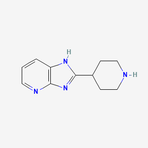 molecular formula C11H14N4 B3354178 2-(Piperidin-4-YL)-1H-imidazo[4,5-B]pyridine CAS No. 578709-10-1