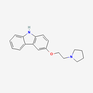 molecular formula C18H20N2O B3354202 3-[2-(Pyrrolidin-1-YL)ethoxy]-9H-carbazole CAS No. 57980-62-8