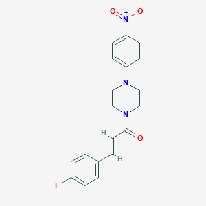 molecular formula C19H18FN3O3 B335424 1-[3-(4-Fluorophenyl)acryloyl]-4-{4-nitrophenyl}piperazine 