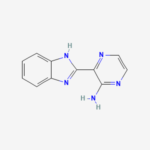 molecular formula C11H9N5 B3354241 2-[(3-Amino)-2-pyrazinyl]benzimidazole CAS No. 581081-27-8