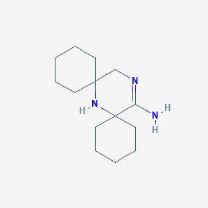 molecular formula C14H25N3 B3354243 7,15-Diazadispiro[5.1.5~8~.3~6~]hexadec-14-en-14-amine CAS No. 58119-80-5