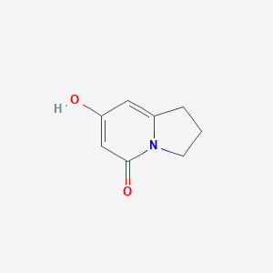 molecular formula C8H9NO2 B3354251 7-hydroxy-2,3-dihydro-1H-indolizin-5-one CAS No. 58156-35-7