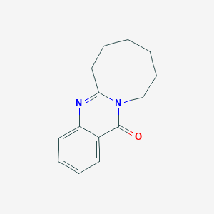 molecular formula C14H16N2O B3354266 6,7,8,9,10,11-Hexahydro-13h-azocino[2,1-b]quinazolin-13-one CAS No. 58314-97-9