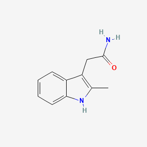 molecular formula C11H12N2O B3354269 1H-吲哚-3-乙酰胺, 2-甲基- CAS No. 58360-14-8