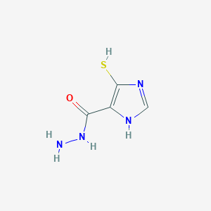 molecular formula C4H6N4OS B3354283 5-mercapto-1H-imidazole-4-carbohydrazide CAS No. 58413-35-7