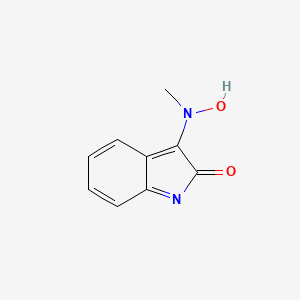 molecular formula C9H8N2O2 B3354291 3-[Hydroxy(methyl)amino]indol-2-one CAS No. 58418-20-5