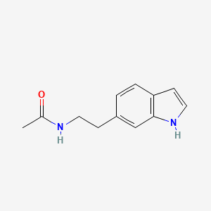 molecular formula C12H14N2O B3354299 Acetamide, N-[2-(1H-indol-6-yl)ethyl]- CAS No. 58491-48-8