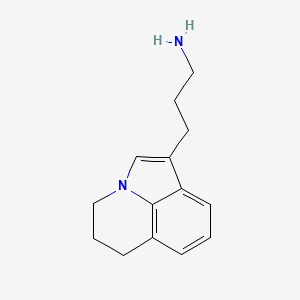 molecular formula C14H18N2 B3354329 3-(5,6-Dihydro-4H-pyrrolo[3,2,1-ij]quinolin-1-yl)propan-1-amine CAS No. 586336-42-7
