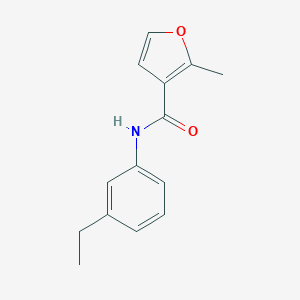 molecular formula C14H15NO2 B335433 N-(3-ethylphenyl)-2-methylfuran-3-carboxamide 