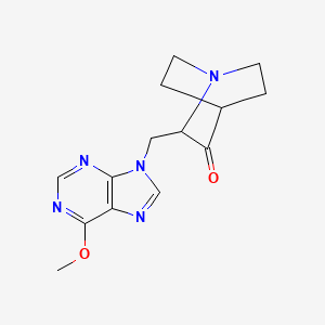 2-[(6-Methoxy-9H-purin-9-yl)methyl]-1-azabicyclo[2.2.2]octan-3-one