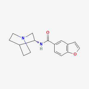 molecular formula C16H18N2O2 B3354357 N-[(3R)-1-azabicyclo[2.2.2]oct-3-yl]-1-benzofuran-5-carboxamide CAS No. 588703-26-8