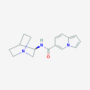 molecular formula C16H19N3O B3354365 6-Indolizinecarboxamide, N-(3R)-1-azabicyclo[2.2.2]oct-3-yl- CAS No. 588720-37-0