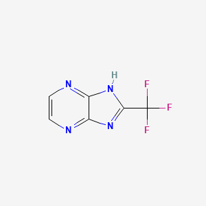 molecular formula C6H3F3N4 B3354379 2-(Trifluoromethyl)-1h-imidazo[4,5-b]pyrazine CAS No. 58885-00-0