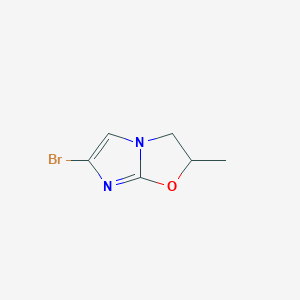 molecular formula C6H7BrN2O B3354403 Imidazo[2,1-b]oxazole, 6-bromo-2,3-dihydro-2-methyl- CAS No. 591254-81-8