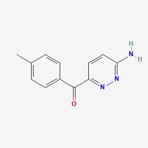 molecular formula C12H11N3O B3354408 6-Amino-3-(4-methylbenzoyl)pyridazine CAS No. 591734-12-2