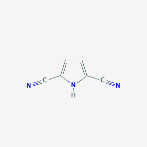 molecular formula C6H3N3 B3354411 1H-Pyrrole-2,5-dicarbonitrile CAS No. 59215-66-6