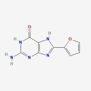 molecular formula C9H7N5O2 B3354419 2-Amino-8-(furan-2-yl)-3,7-dihydro-6H-purin-6-one CAS No. 592518-12-2