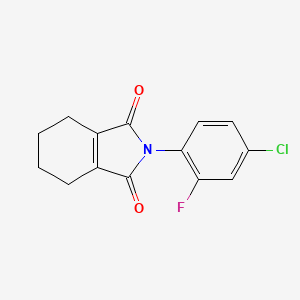 molecular formula C14H11ClFNO2 B3354434 2-(4-Chloro-2-fluorophenyl)-4,5,6,7-tetrahydro-1h-isoindole-1,3(2h)-dione CAS No. 59280-72-7
