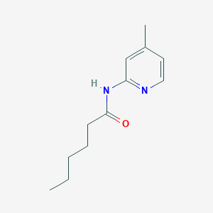 molecular formula C12H18N2O B335445 N-(4-methyl-2-pyridinyl)hexanamide 