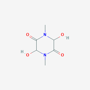 molecular formula C6H10N2O4 B3354456 3,6-Dihydroxy-1,4-dimethylpiperazine-2,5-dione CAS No. 59417-39-9