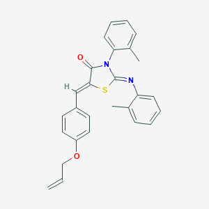 molecular formula C27H24N2O2S B335449 5-[4-(Allyloxy)benzylidene]-3-(2-methylphenyl)-2-[(2-methylphenyl)imino]-1,3-thiazolidin-4-one 