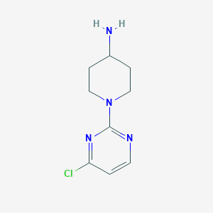 molecular formula C9H13ClN4 B3354496 1-(4-Chloropyrimidin-2-yl)piperidin-4-amine CAS No. 596818-00-7