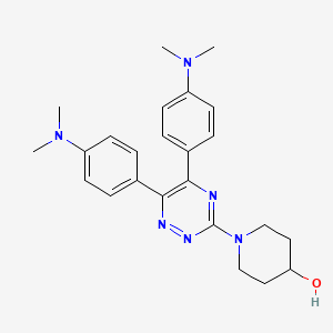 molecular formula C24H30N6O B3354504 1-(5,6-Bis(4-(dimethylamino)phenyl)-1,2,4-triazin-3-yl)piperidin-4-ol CAS No. 59689-78-0