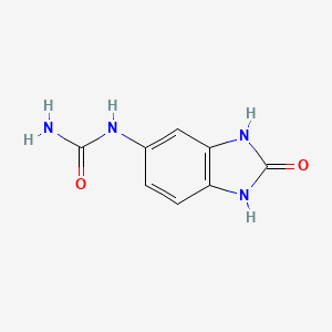 molecular formula C8H8N4O2 B3354521 1-(2-oxo-2,3-dihydro-1H-benzo[d]imidazol-5-yl)urea CAS No. 59747-16-9