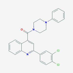 molecular formula C26H21Cl2N3O B335454 2-(3,4-Dichlorophenyl)-4-[(4-phenyl-1-piperazinyl)carbonyl]quinoline 